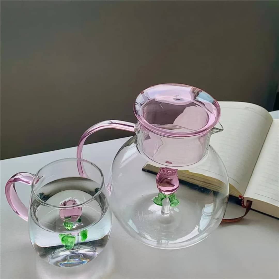 ست پارچ و ماگ رز پیرکس محصول درجه یک وارداتی