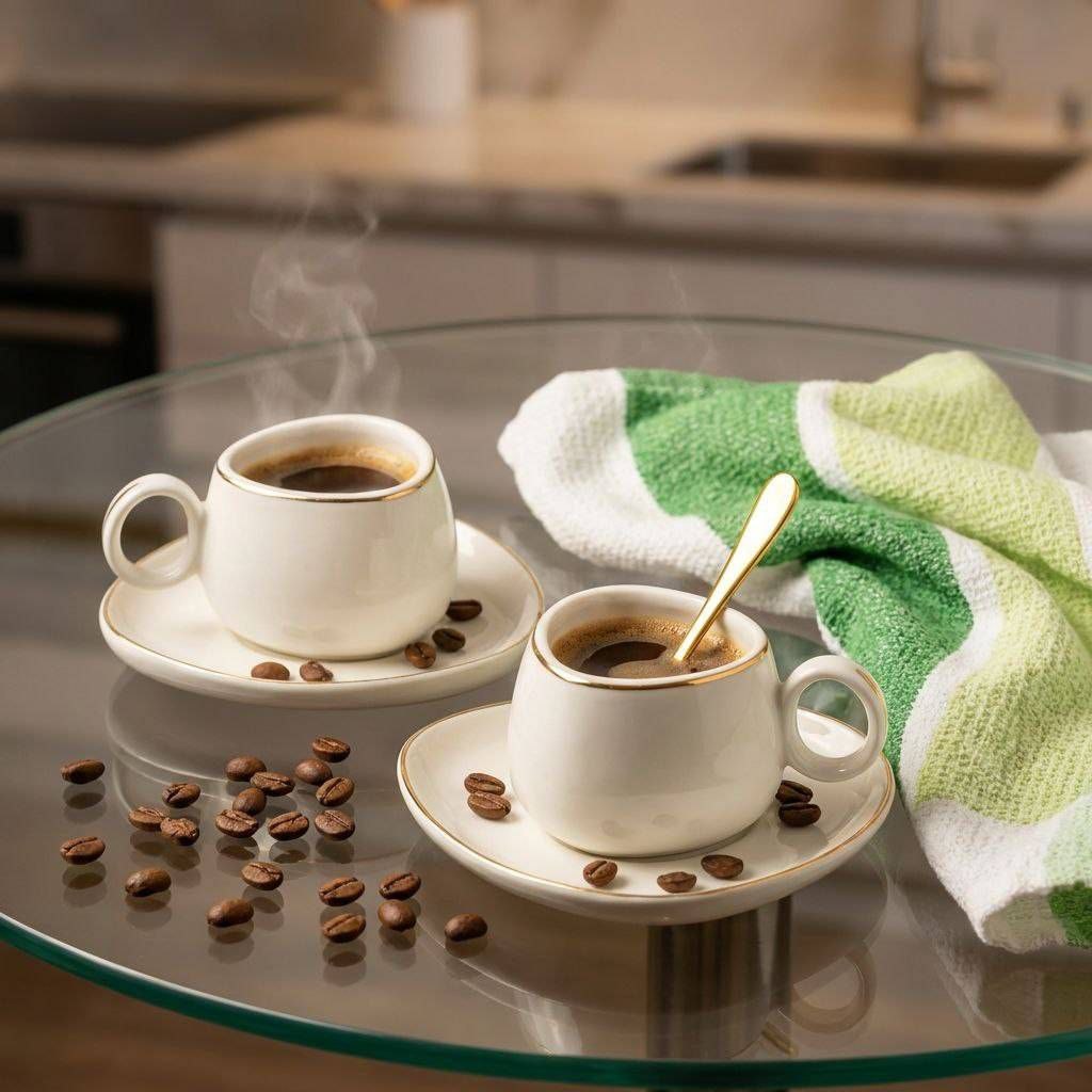 قهوه‌خوری‌پرطرفدار      دسته‌حلقه‌ای کاراجا ترکیه  چینی پرسلن