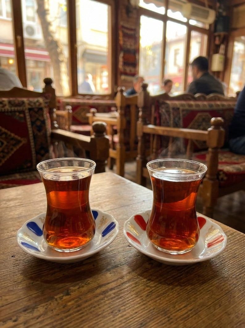 استکان و نعلبکی نوستالژی*   برند LAV ترکیه 🇹🇷 طرح Demet