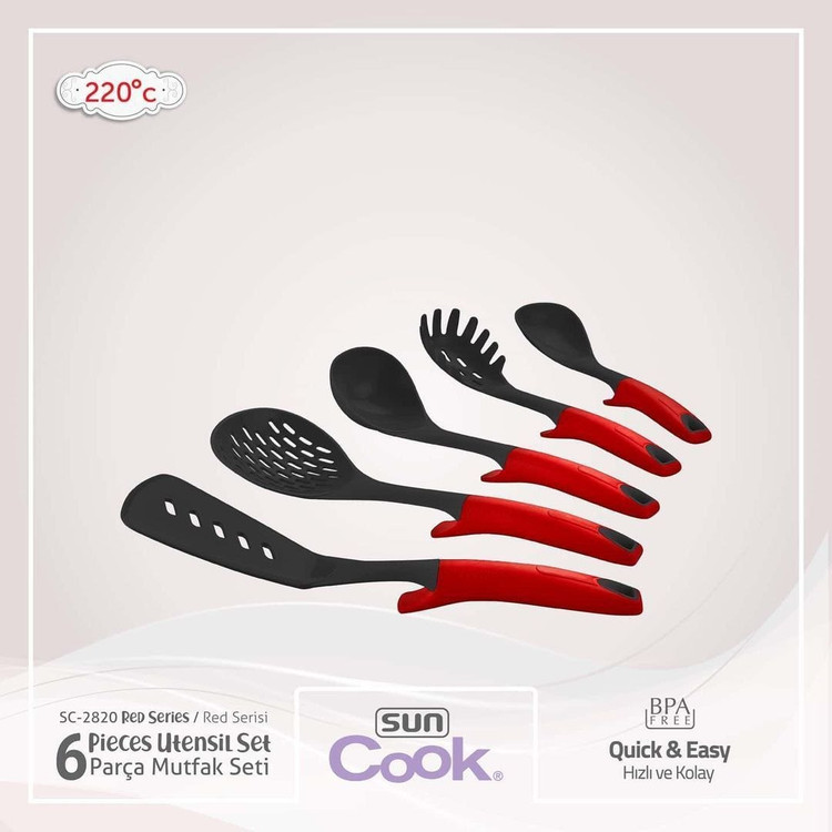 ست کفگیر و ملاقه Utersil محصول sun cook ترکیه جنس سلیکونی